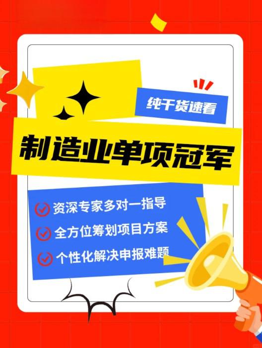 单项冠军申报辅导(单项冠军是什么意思)大庆市 单项冠军申报辅导(单项冠军是什么意思)大庆市